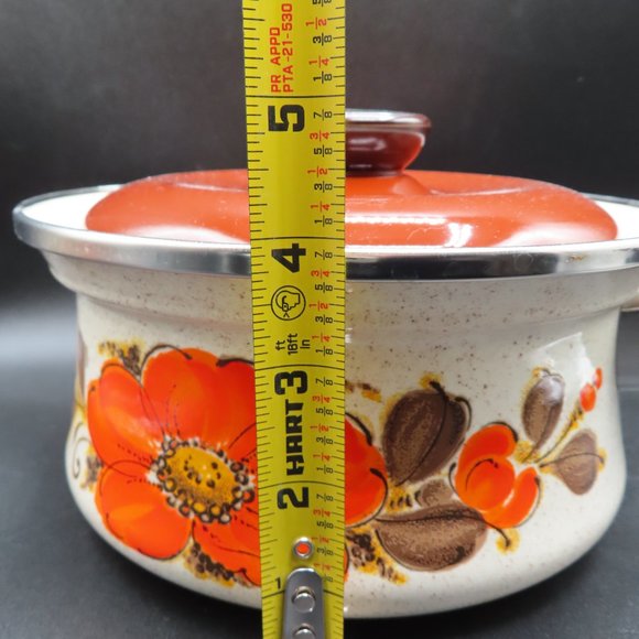 Sanko Enameled Vintage Cookware Japan Show Pans sauce pot MCM Mid Century MCM - Picture 3 of 15